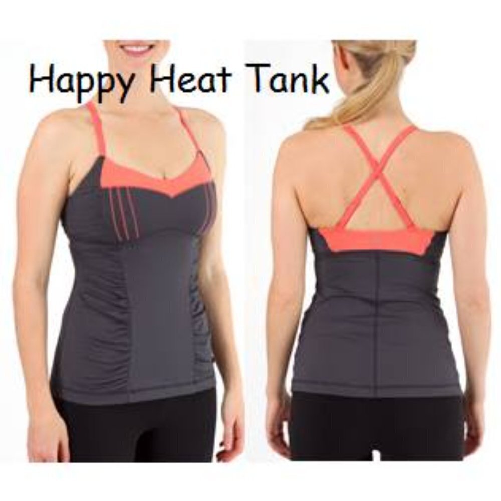 Lululemon Happy Heat Tank -  Coal / Persimmon